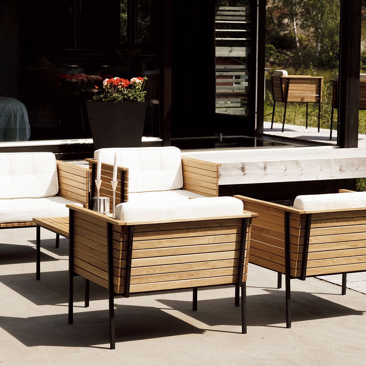 Häringe Fåtölj Teak/Svart 