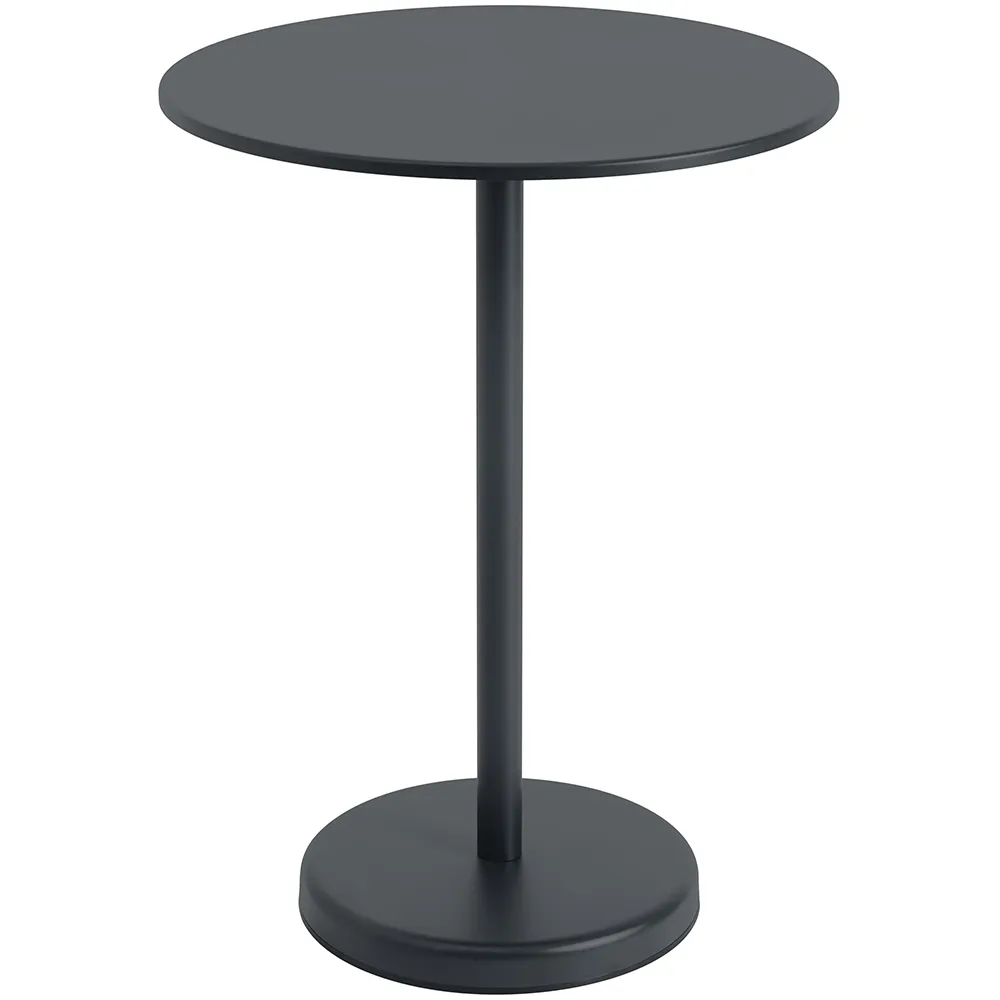 muuto, linear steel barbord ø70 h: 95 cm anthracite black