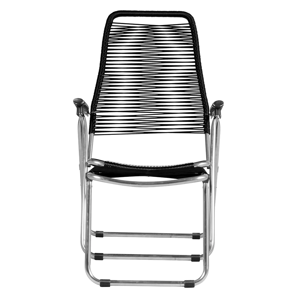 Spaghetti solstol svart aluminium 