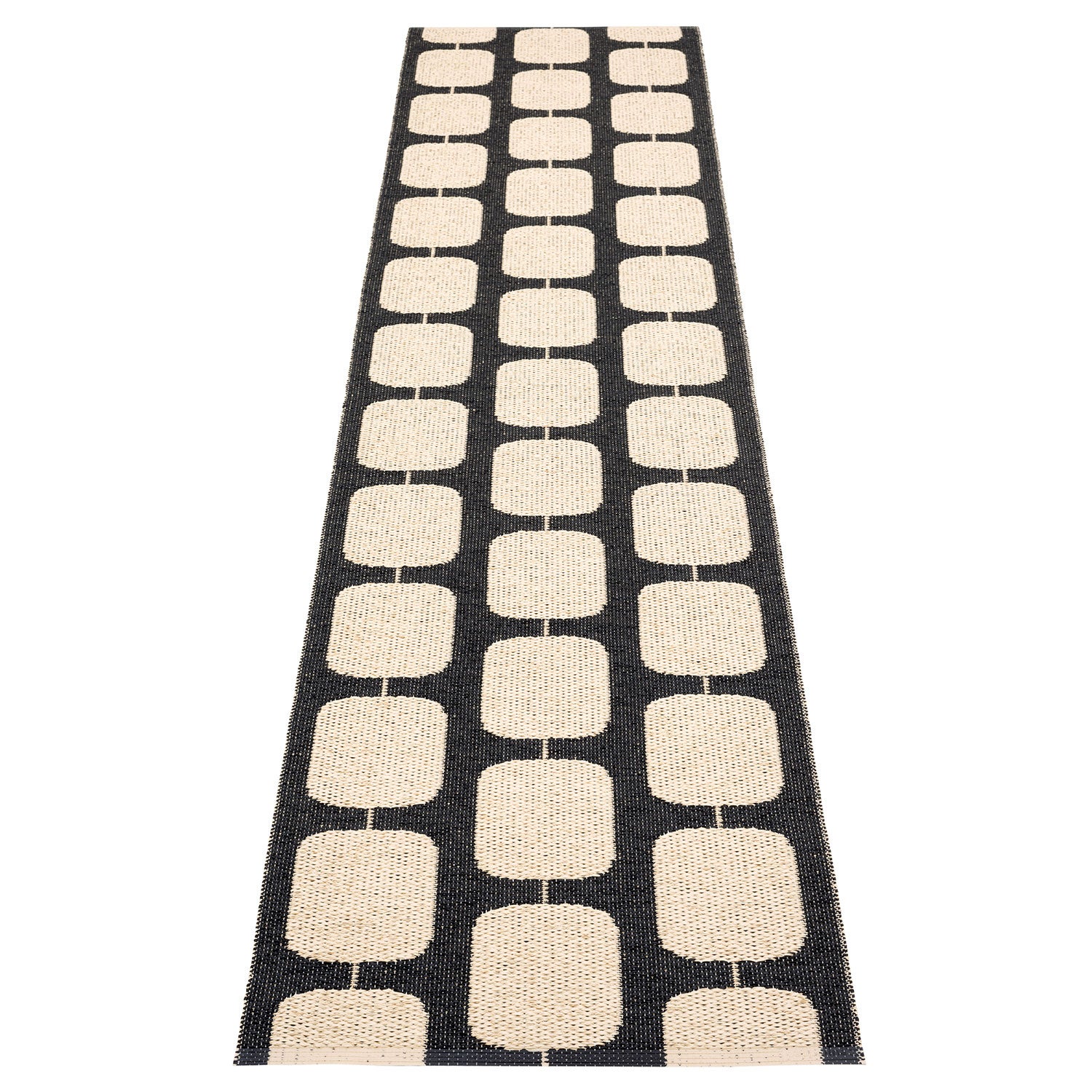 Pappelina, Sten matta 70x300 cm black / cream Pappelina, Sten matta 70x300 cm black / cream