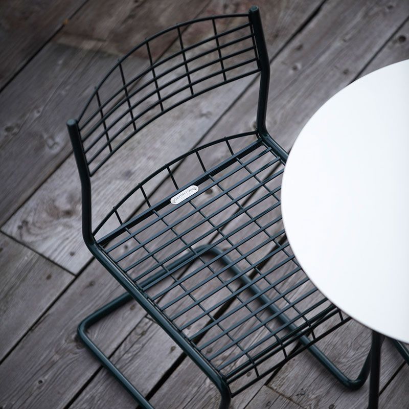 Bord High Tech 60 Vit Laminat / Svart Stativ