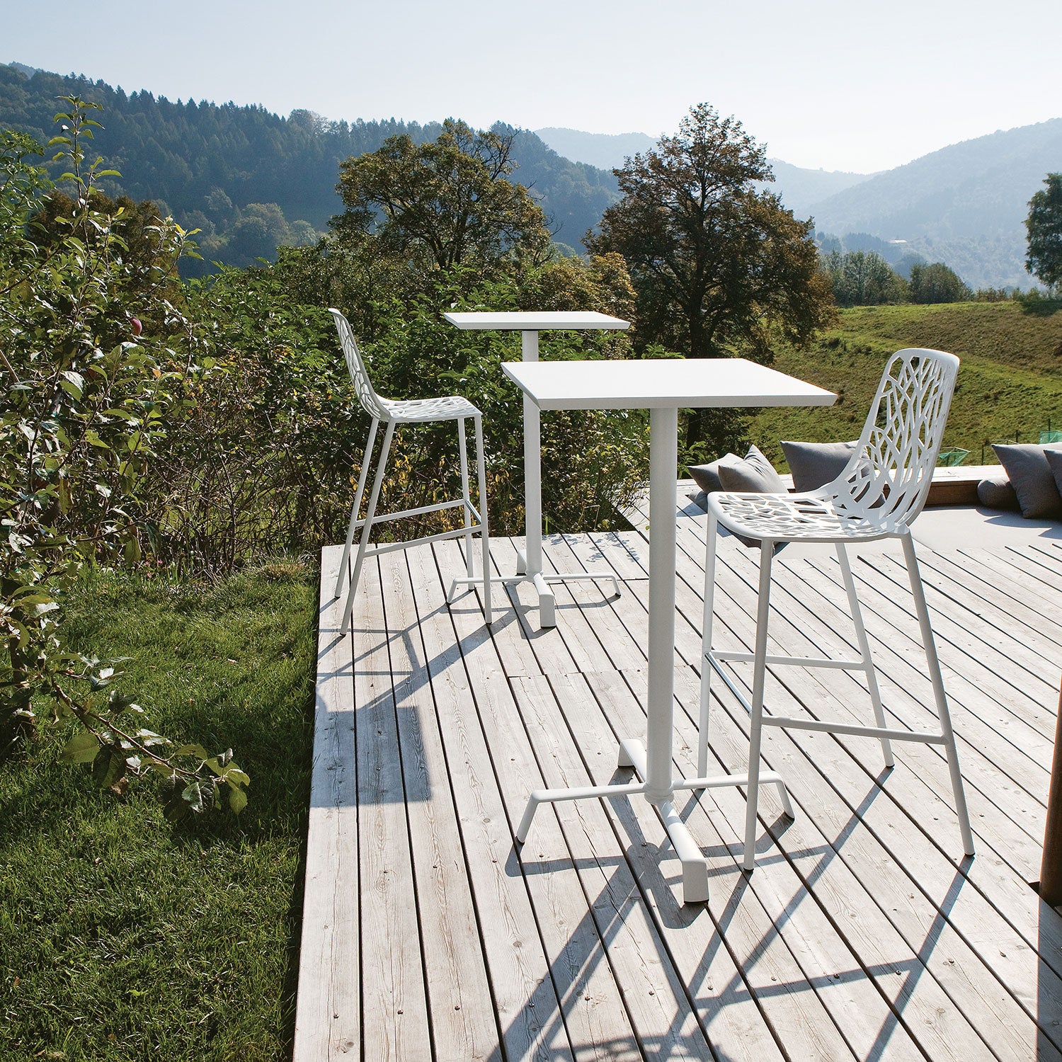 Forest barstol 78 cm med hög rygg White 