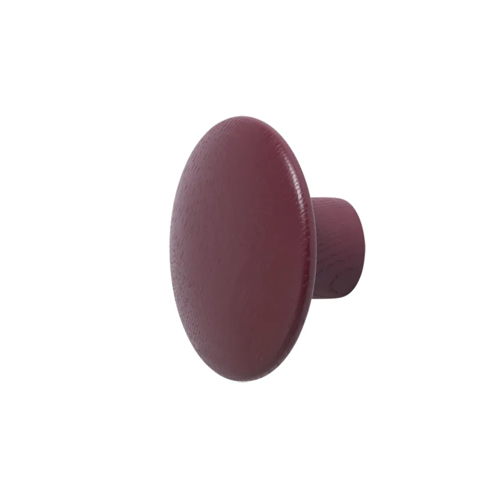 Dots Wood Ø9 cm - Burgundy