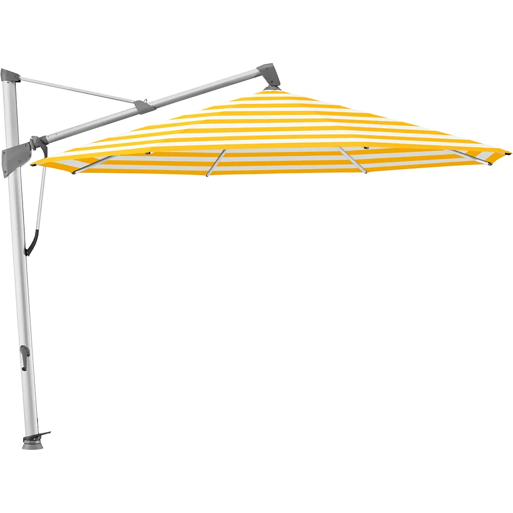 Glatz Sombrano S+ frihängande parasoll 400 cm anodizerad alu Kat.5 624 Yellow Stripe