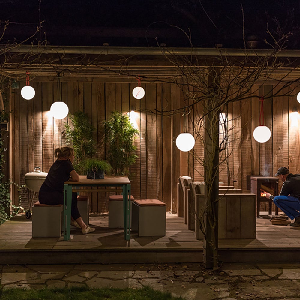 Bolleke lampa ljusgrå 