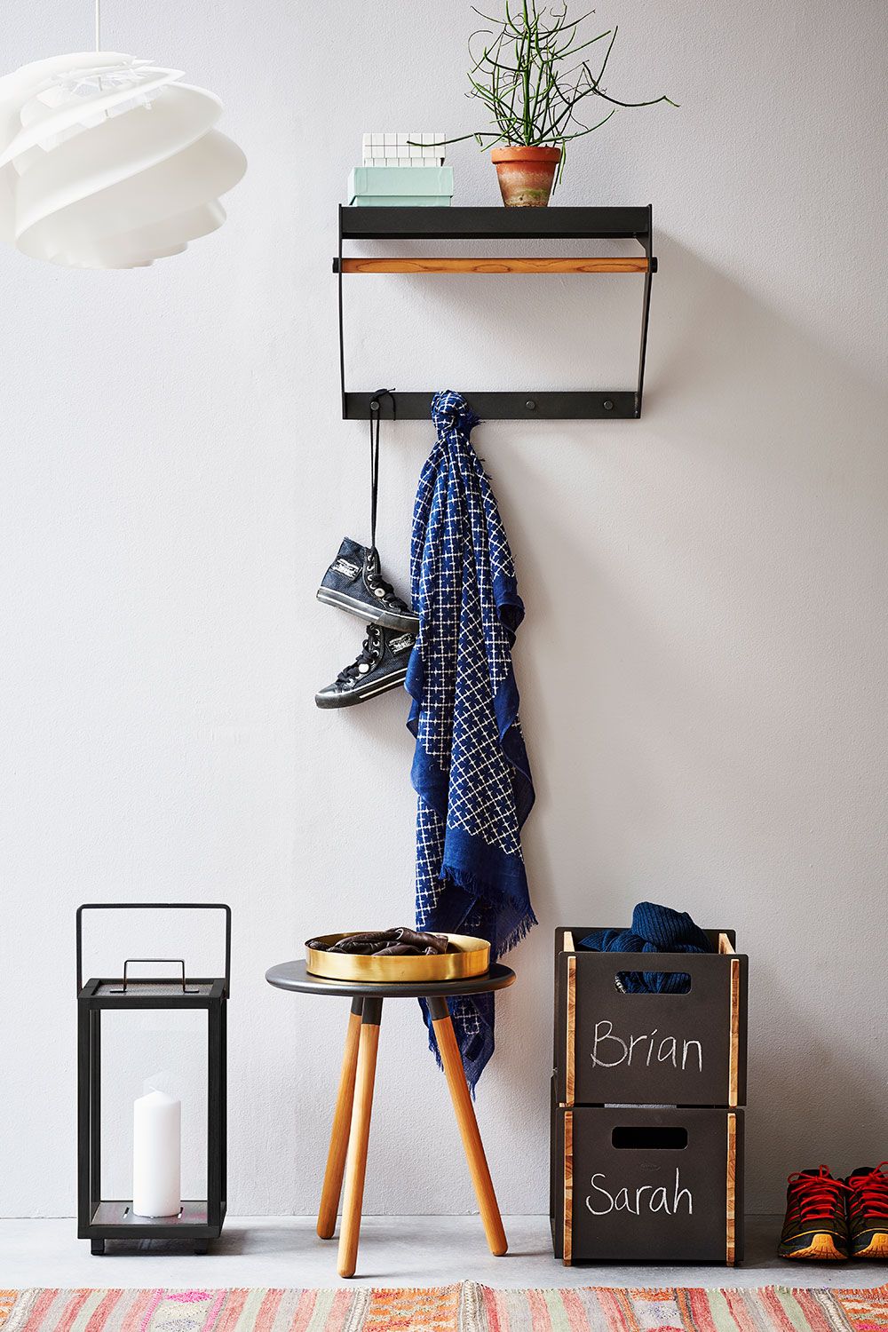 Copenhagen Klädhängare Lava Grå / Teak 