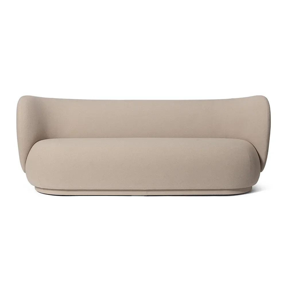 Produktfoto för Ferm Living - Rico 3-pers Sofa - Soffa för 3 personer - Grain - Cashmere - W210 x H79 x D81,5 cm