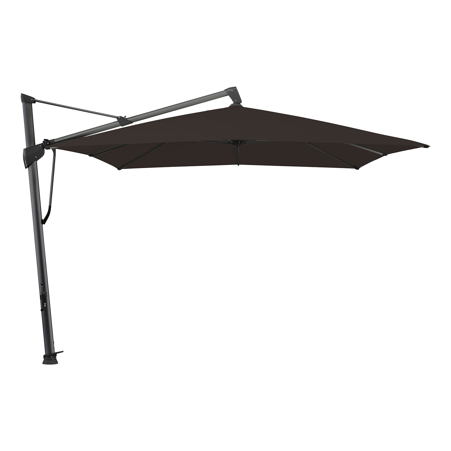 Sombrano S+ frihängande parasoll 400×300 cm kat.5 antracite alu / 615 black