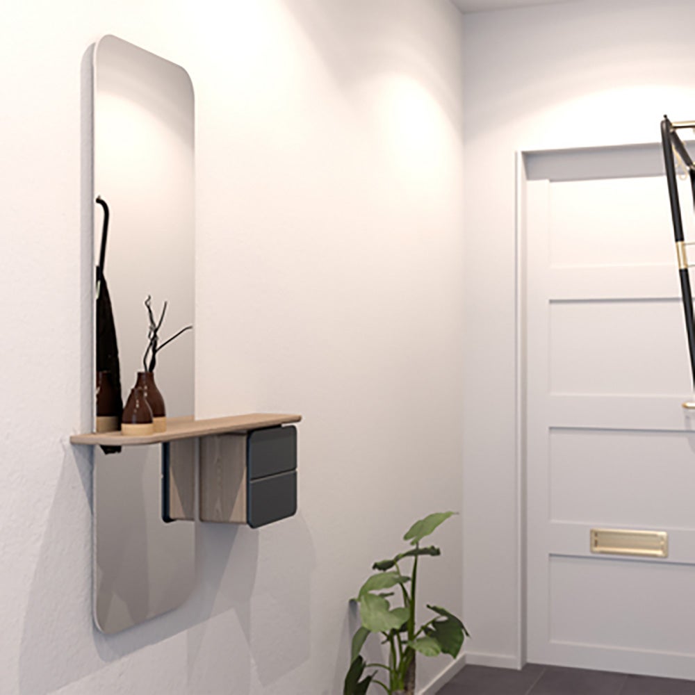 One More Look Spegel Ek/Anthracite Grey