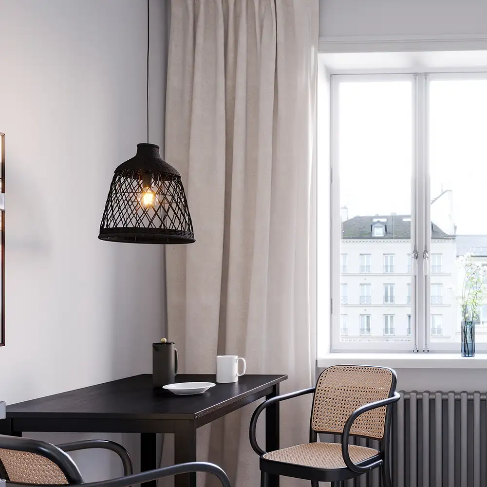 Lucena Taklampa Ø34cm Svart