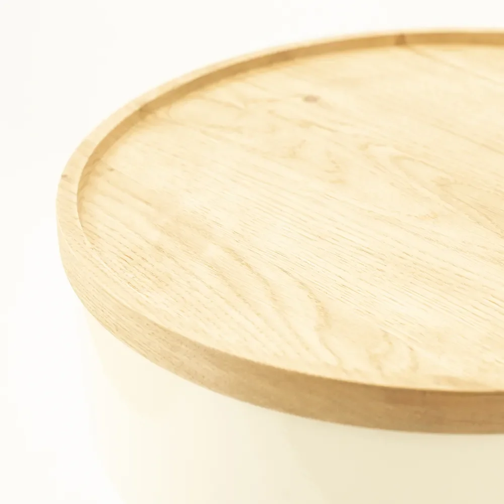 Tondo sidobord 37 cm beige