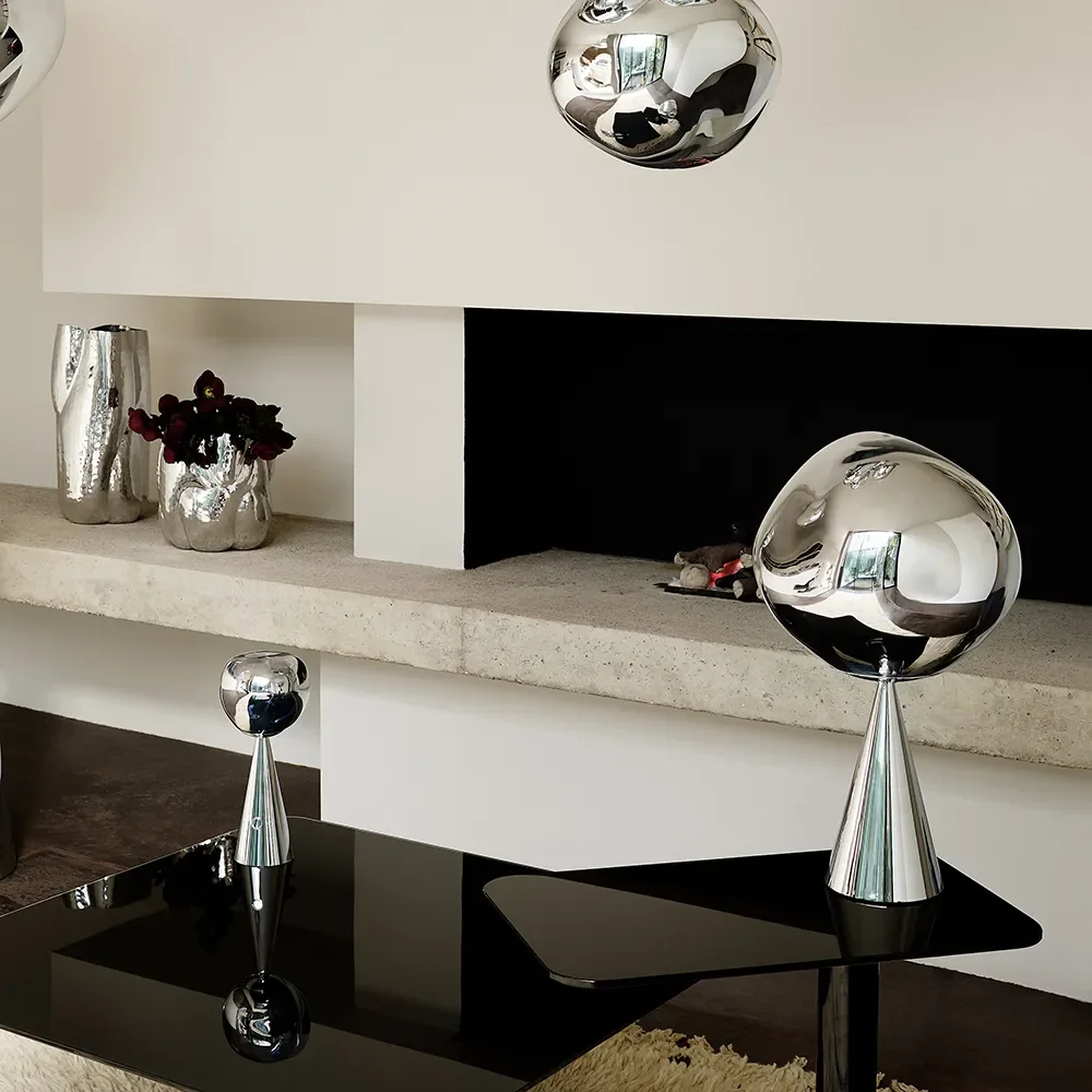 Melt Bordslampa Silver/Silver LED