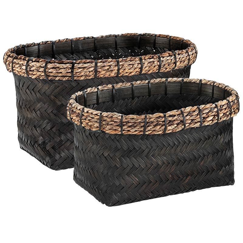 Artwood, Davao Rektangulär Korg 2-Pack Svart