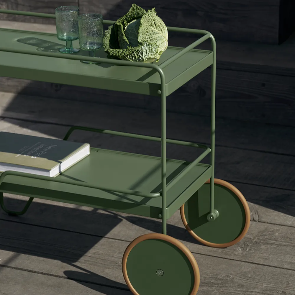 Click Serving cart Mono Olive green