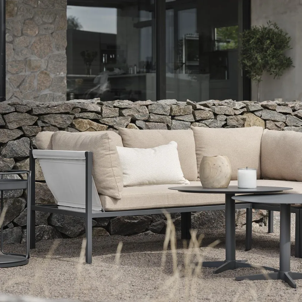 Allie Hörnsoffa Barley/Anthracite