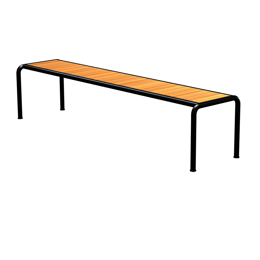 Produktfoto för HOUE - AVANTI Bench - Trädgårdsbänk - Pine/Black - Long - L48 x W199,5 x H45 x SH45 cm