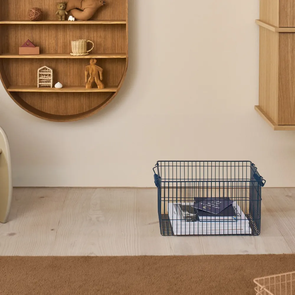 Alternativ bild 1 för ferm LIVING - Cala Stackable Baskets Set of 2 Dark Blue