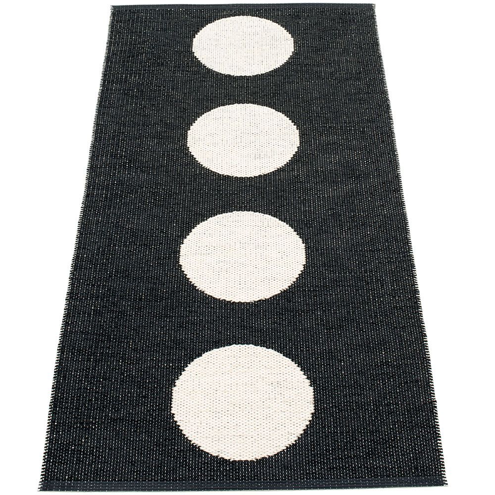 pappelina, vera matta 70x150 cm black/vanilla