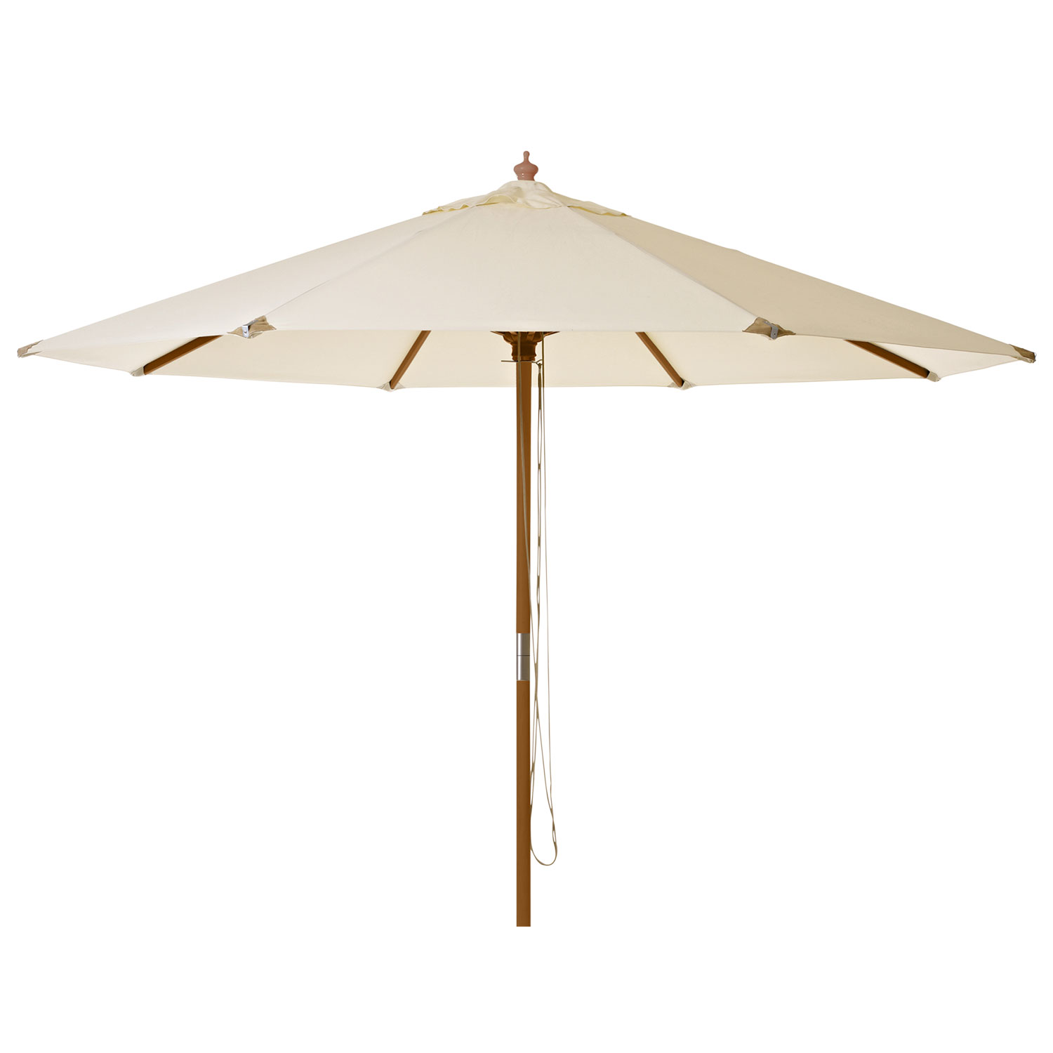 Cinas Capri parasoll 300 cm trästomme offwhite