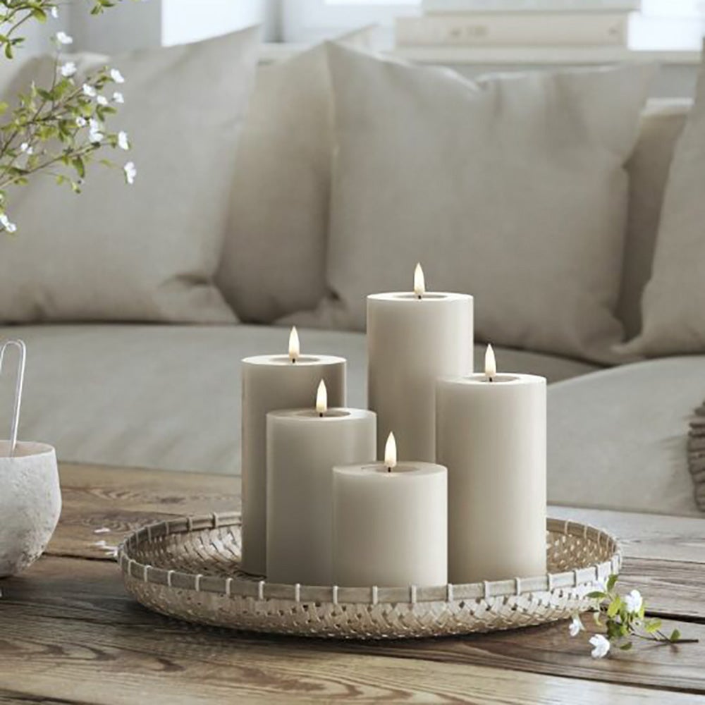 Alternativ bild 1 för DeluxeHomeart - Blockljus Led 7,5x15 cm Sand