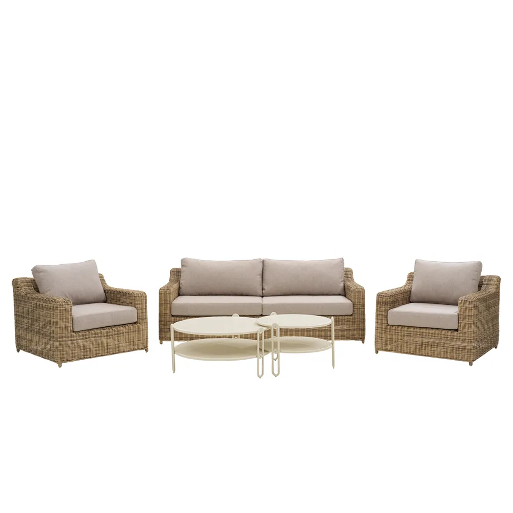 Glendon 3-sits soffa  Rustic / Beige