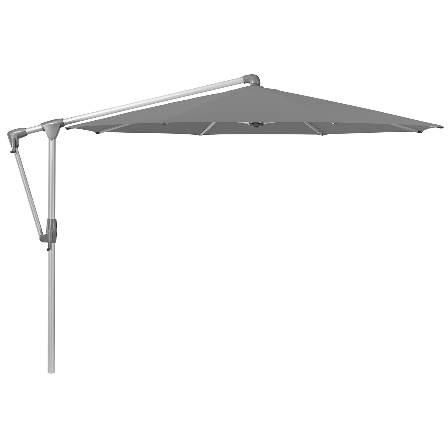 Sunwing Casa frihängande parasoll 330 cm kat.4 anodizerad alu / 420 smoke