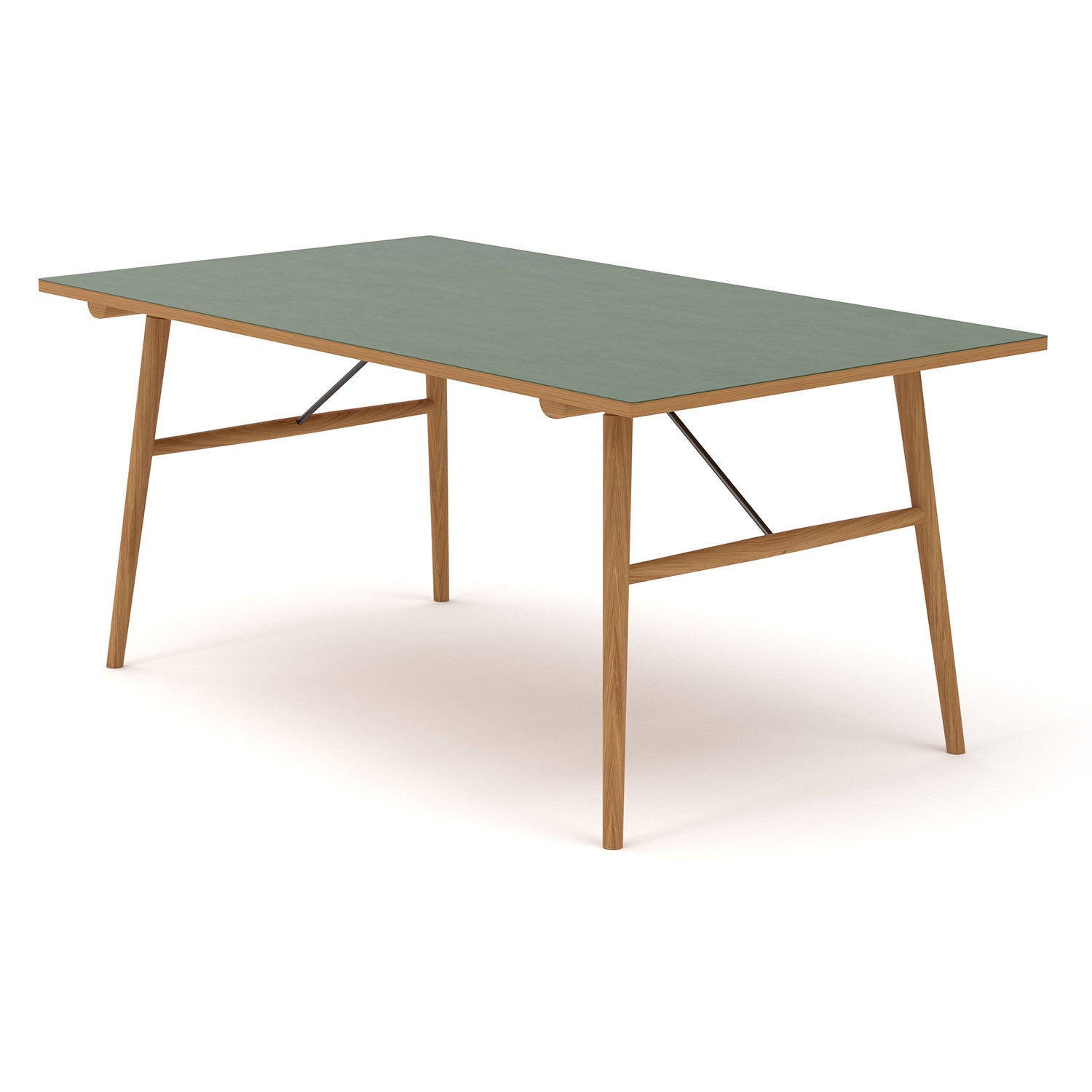 Houe, Hekla bord 168x95cm mörkgrön oljad ek