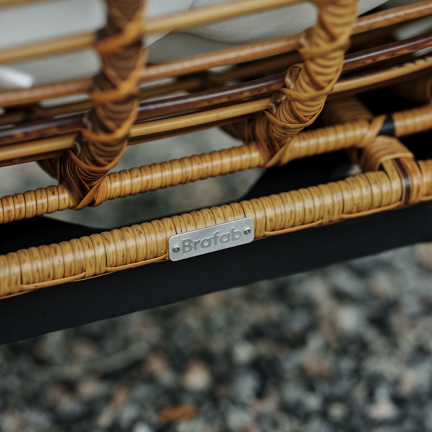 Covelo loungefåtölj natur/vit 