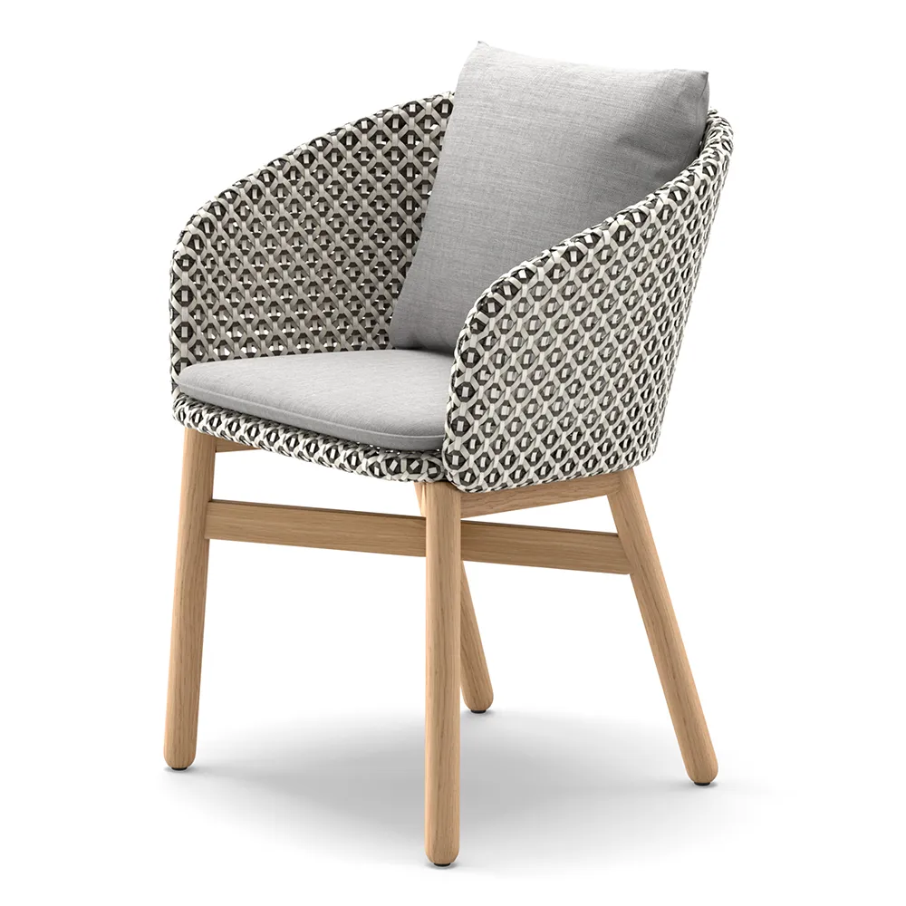 Dedon, Mbrace karmstol med teak AW6 teak 0205 pepper 0115