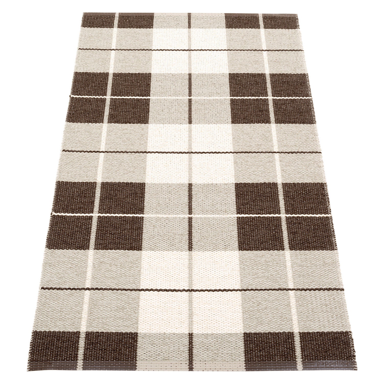 Pappelina, Ed matta 70x140 cm dark brown / linen / vanilla