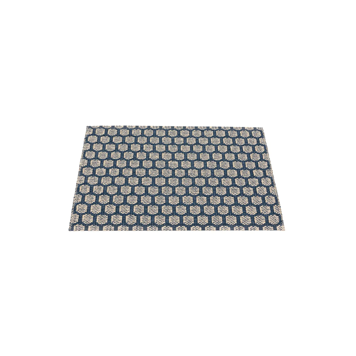 Pappelina, Vändbar Plastmatta MIMI Ocean Blue/Cream 70x50 cm