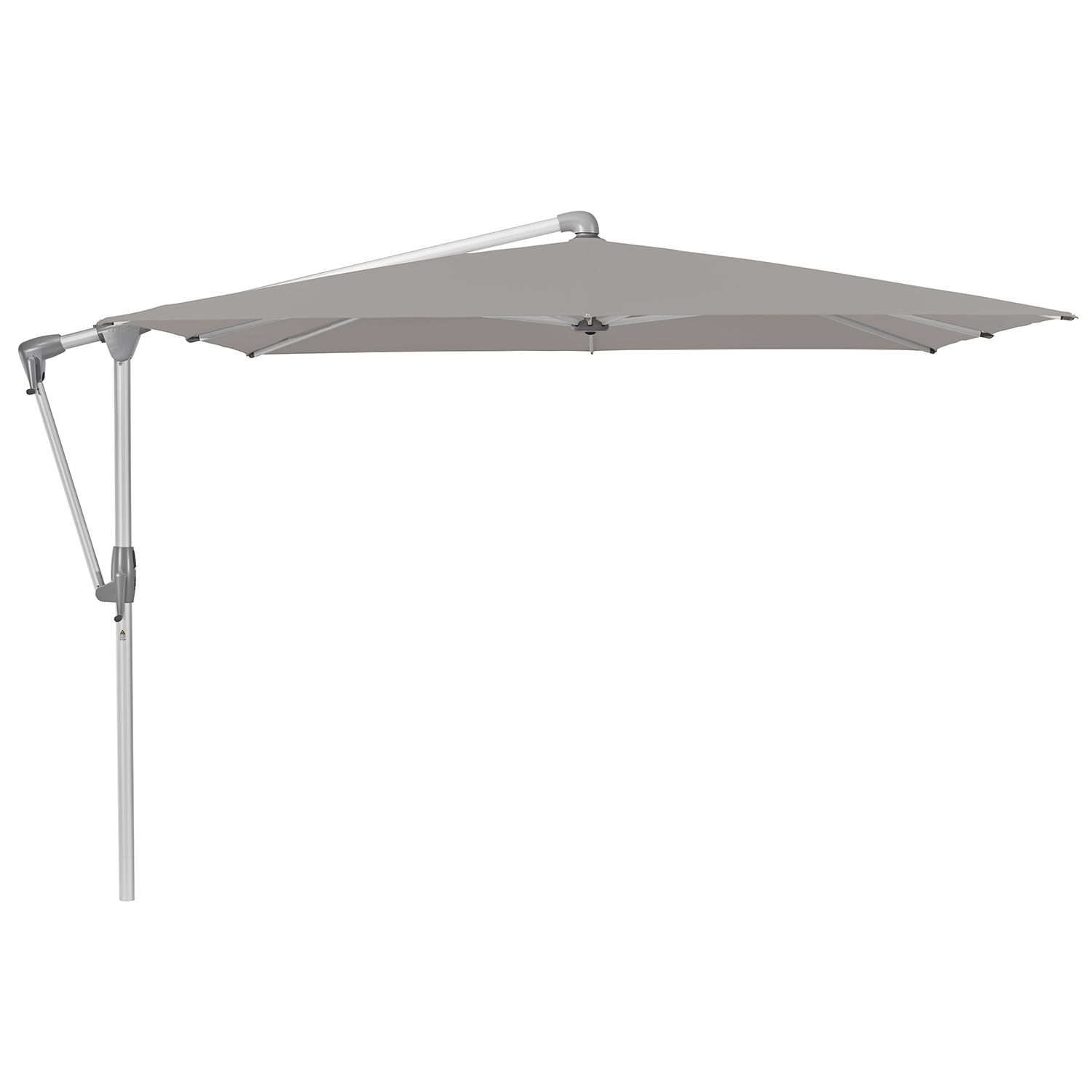 Sunwing Casa frihängande parasoll 270×270 cm kat.5 anodizerad alu / 652 silver Glatz
