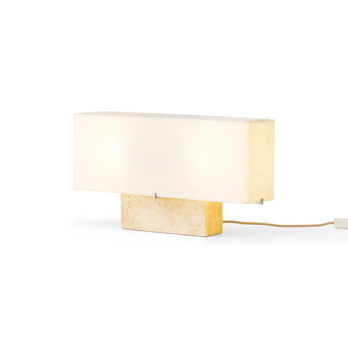 Nonna Bordslampa Travertine Sand/Textile, Sand H30 cm