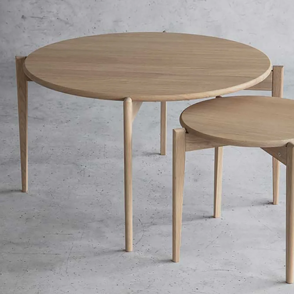 Tilia Soffbord Ø88 cm Vitoljad Ek