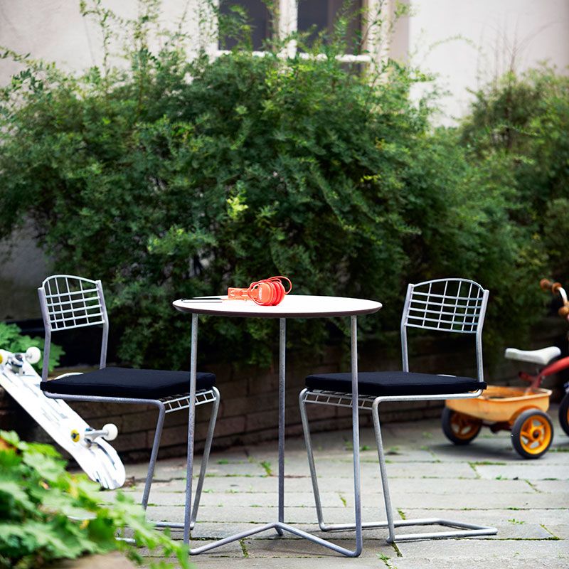 Bord High Tech 60 Vit Laminat / Varmförzinkat Stativ