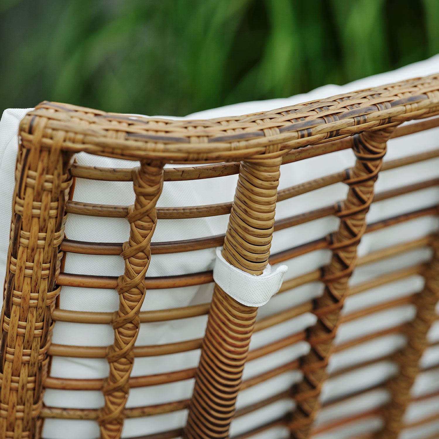 Covelo loungefåtölj natur/vit 