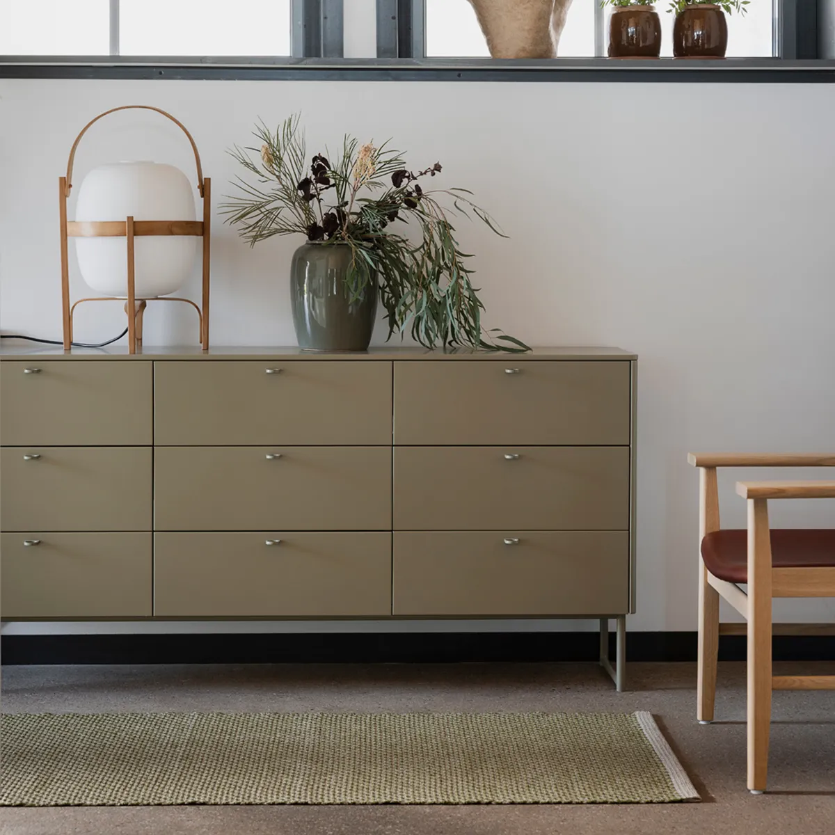 Tvättbar Plastmatta NILS Dark Olive 70x180 cm
