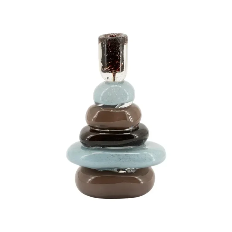 Toras 2 ljusstake 12,5x9,5x25 cm glas multicolour