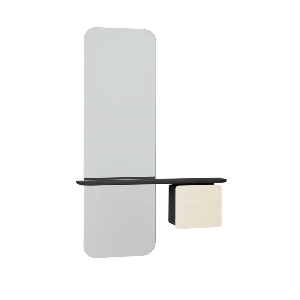 Umage, One More Look Spegel Svart ek/Pearl White