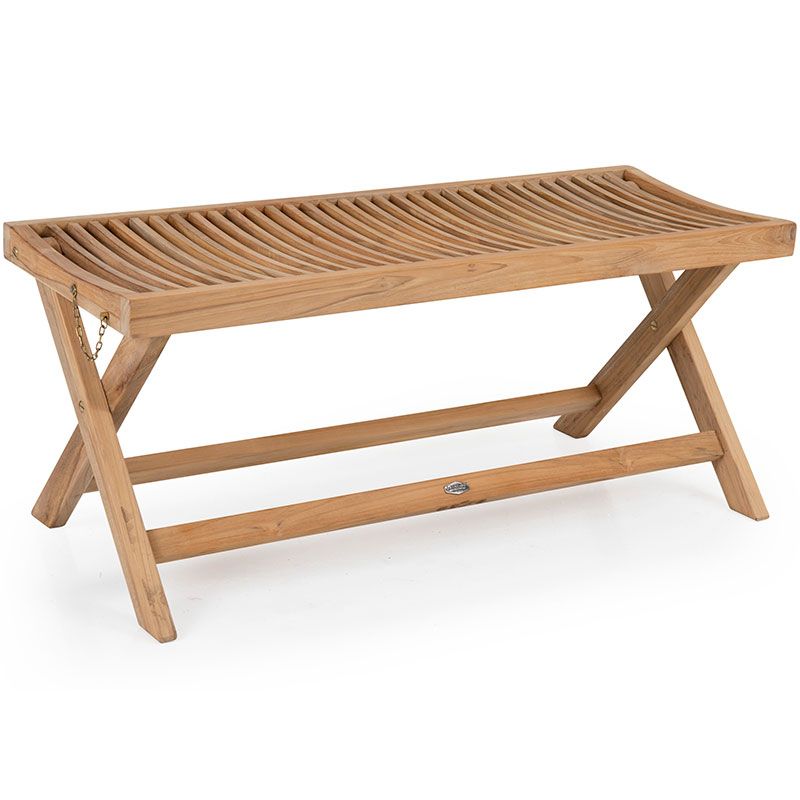 Turin bänk 40x105 cm natur teak 