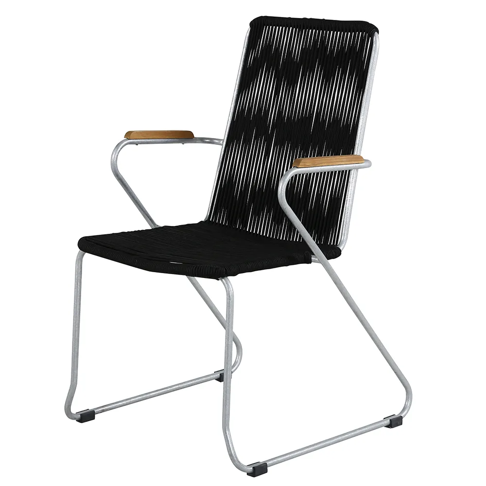 venture design, bois matstol svart/zink 2-pack