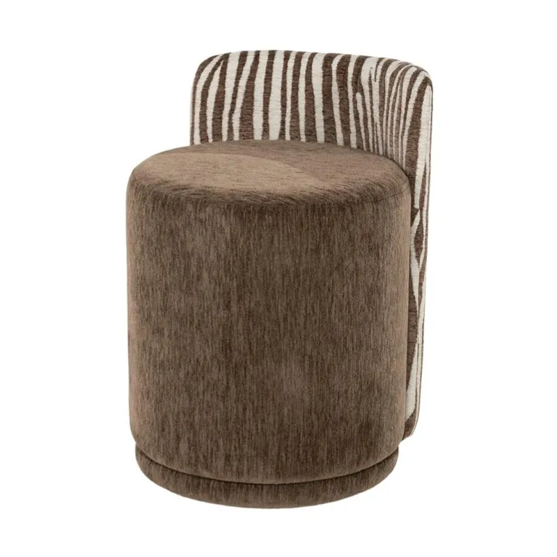 Marque 43x48x63 cm Tyg, Trä & Ijzer brown zebra