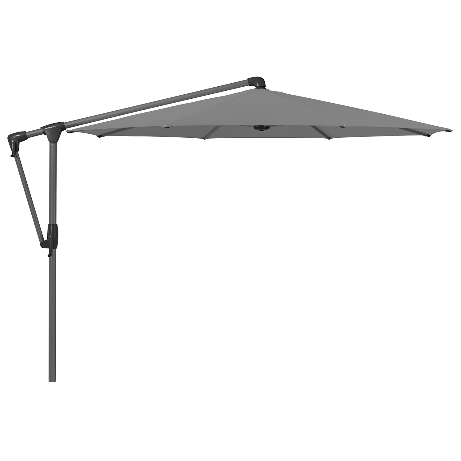 Sunwing Casa frihängande parasoll 330 cm kat.4 antracite alu / 420 smoke