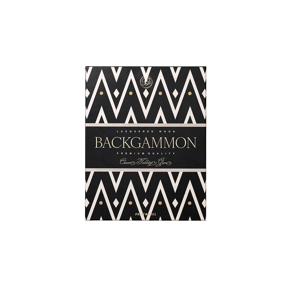 Backgammon Lackat Black