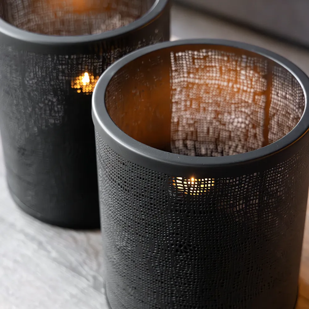 Alternativ bild 1 för Taranto ljuslykta svart