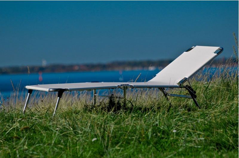 Amigo solsäng orange aluminium/textilene 