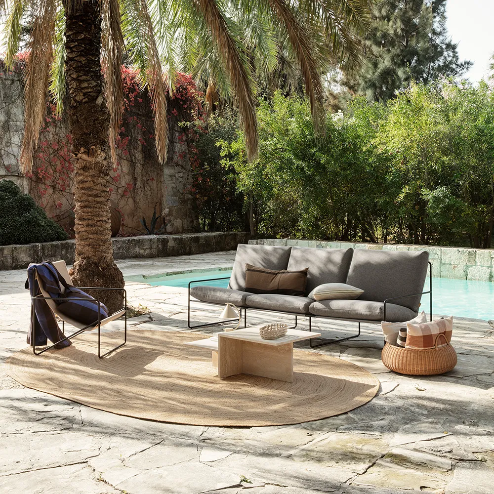 Desert 3-sits soffa Black/Dark Sand