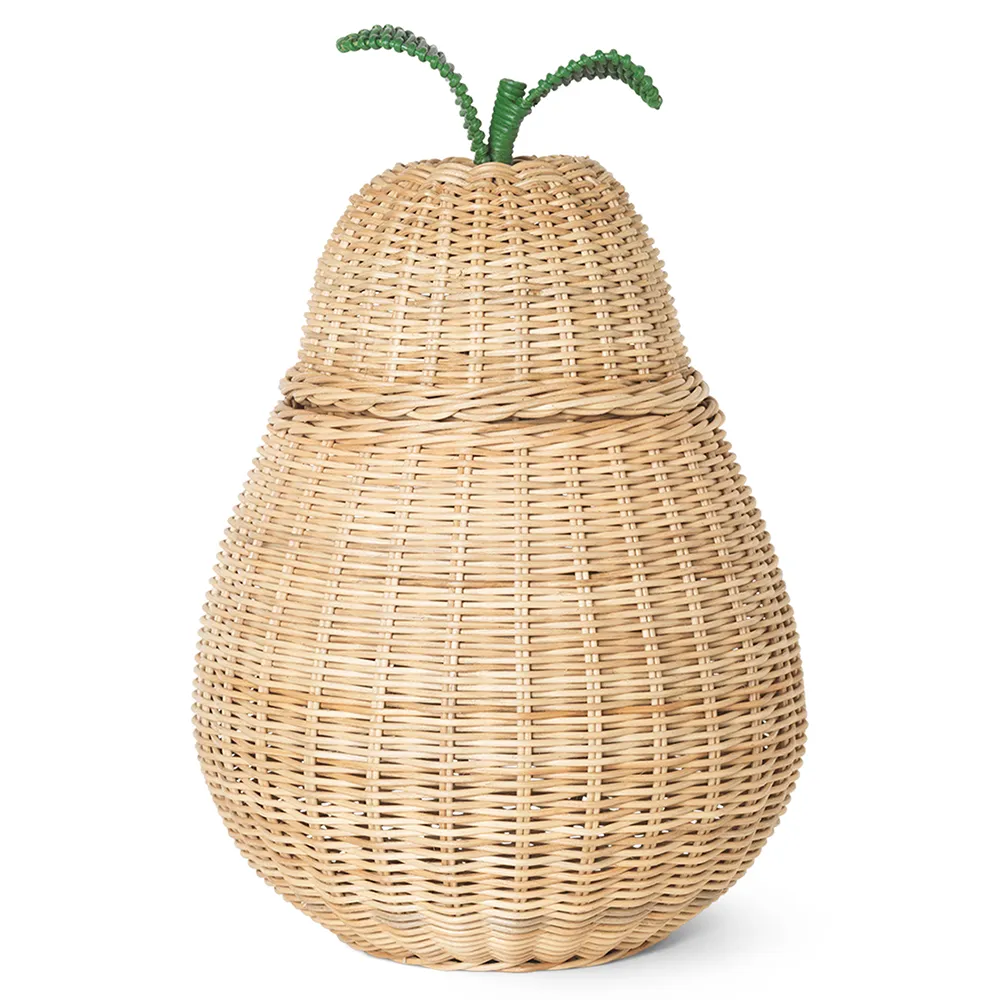 Pear flätad förvaringskorg stor