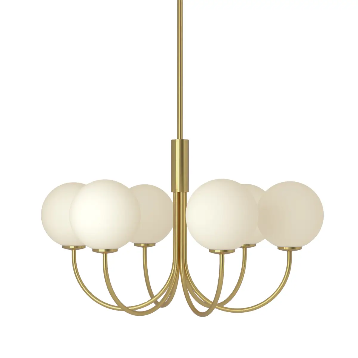 Ballon 6 satin brass Krona Ø60xH66,5 cm Metall/Glas 