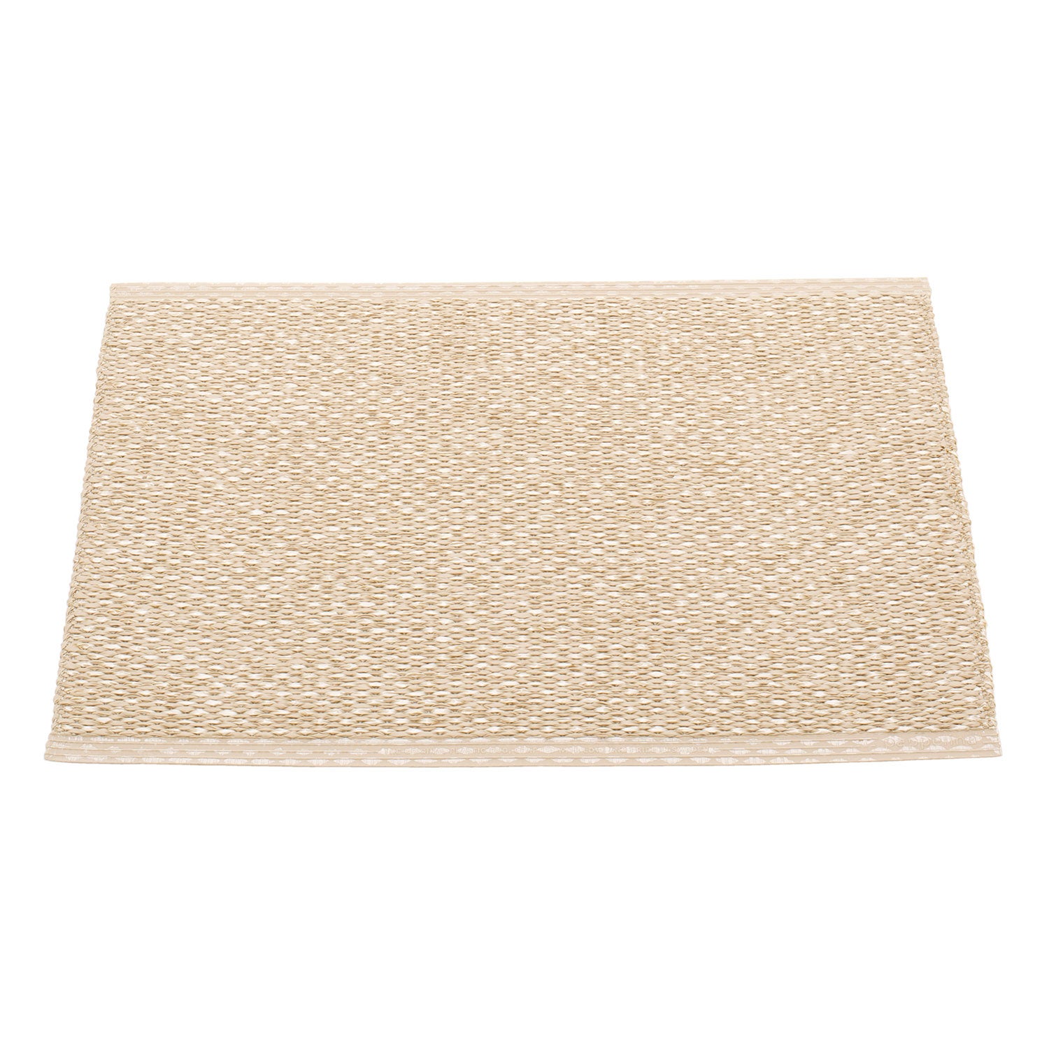 pappelina, svea matta 70x50 cm beige / champagne metallic